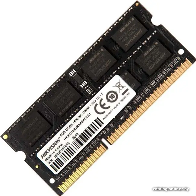 Оперативная память Hikvision 8GB DDR3 SODIMM PC3-12800 HKED3082BAA2A0ZA1/8G (id1019989)