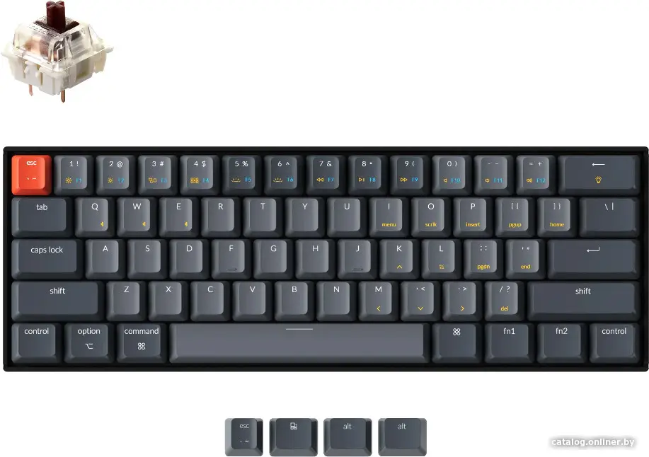 Купить Клавиатура Keychron K12 RGB K12-B3-RU (Gateron G Pro Brown), цена, опт и розница
