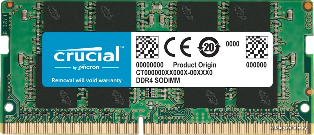 Купить Модуль памяти для ноутбука 16GB PC25600 DDR4 SO CT16G4SFRA32A CRUCIAL, цена, опт и розница