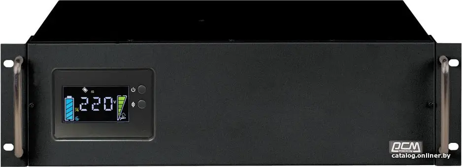 Купить Источник бесперебойного питания Powercom King Pro RM KIN-2200AP LCD 1320Вт 2200ВА черный, цена, опт и розница