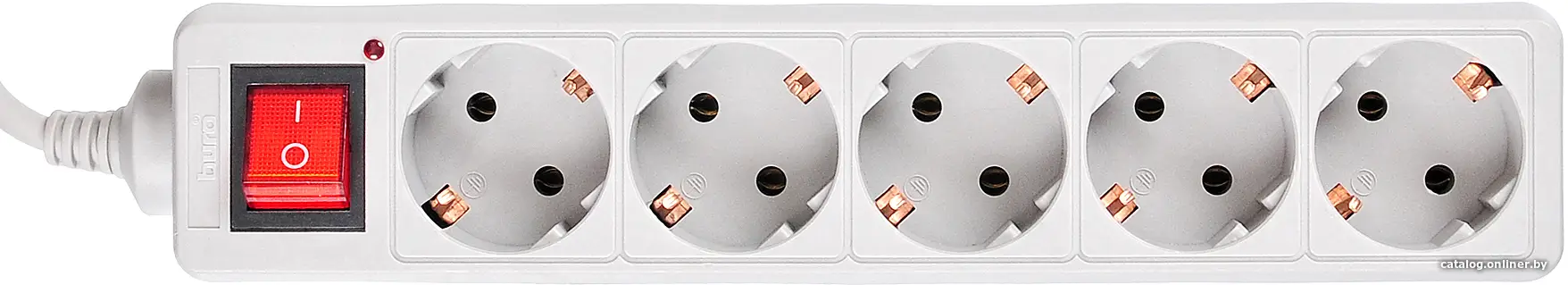 Купить Сетевой фильтр Buro 500SL-3-G 3м (5 розеток) серый (пакет ПЭ), цена, опт и розница