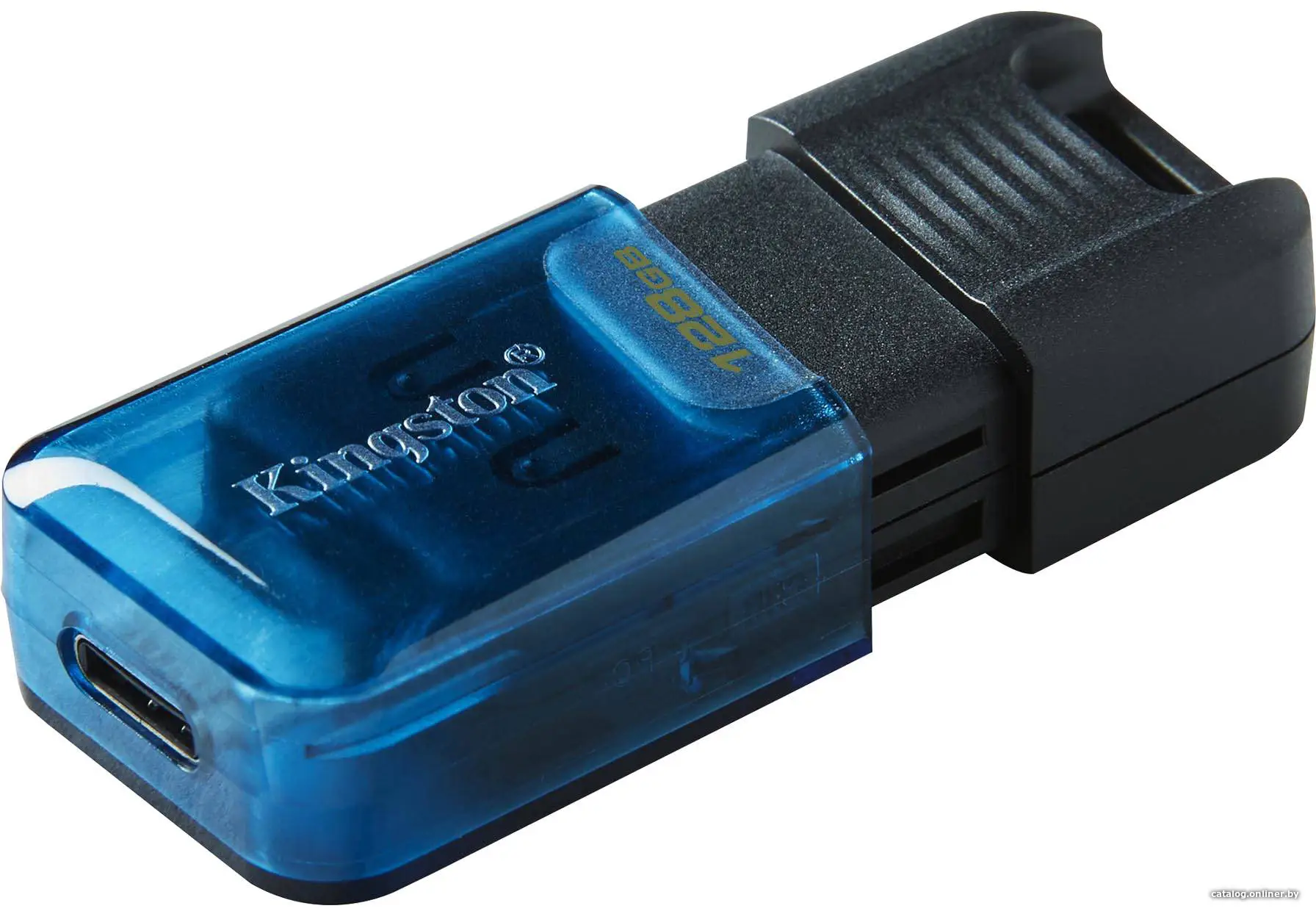 Купить 128Gb Kingston DataTraveler 80 M DT80M/128GB, USB Type-C, Black/Blue, цена, опт и розница