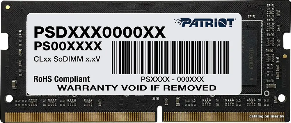 Оперативная память Patriot SO-DIMM DDR 4 DIMM 16Gb PC21300 2666Mhz (PSD416G266681S)