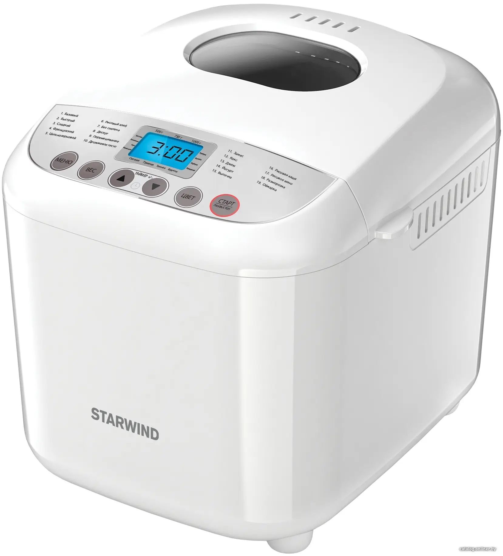 Купить Хлебопечь Starwind SBM2085 белый/серебристый, цена, опт и розница
